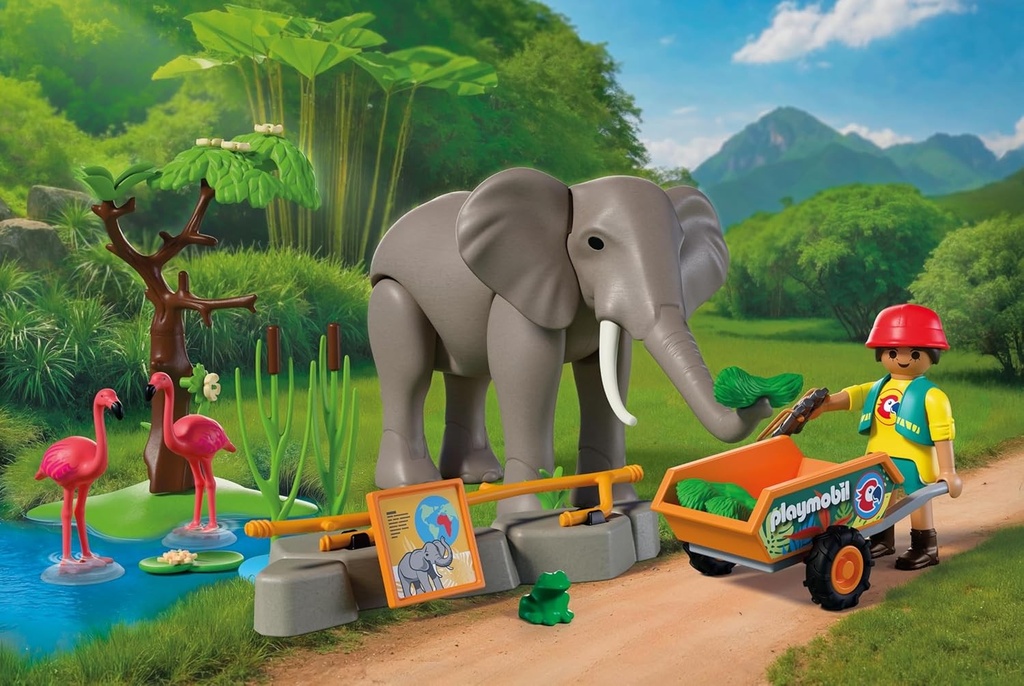ELEPHANTS ET SOIGNEUR ANIMALIER J26