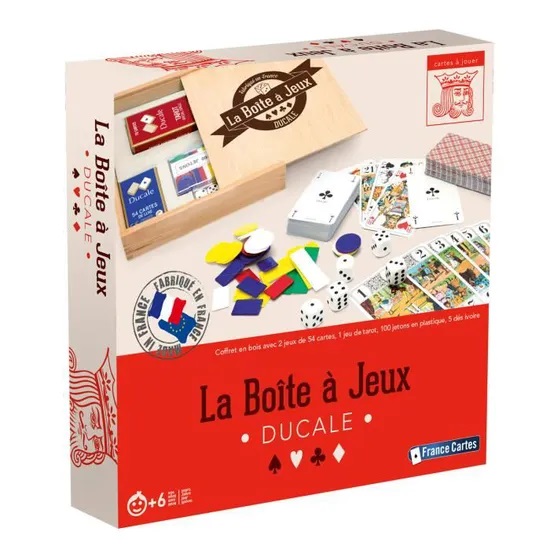 COFFRET DE CARTES A JOUER EN BOIS 380100