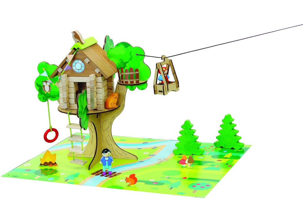 LA CABANE PERCHEE ET SA TYROLIENNE - 70 PIECES  8220