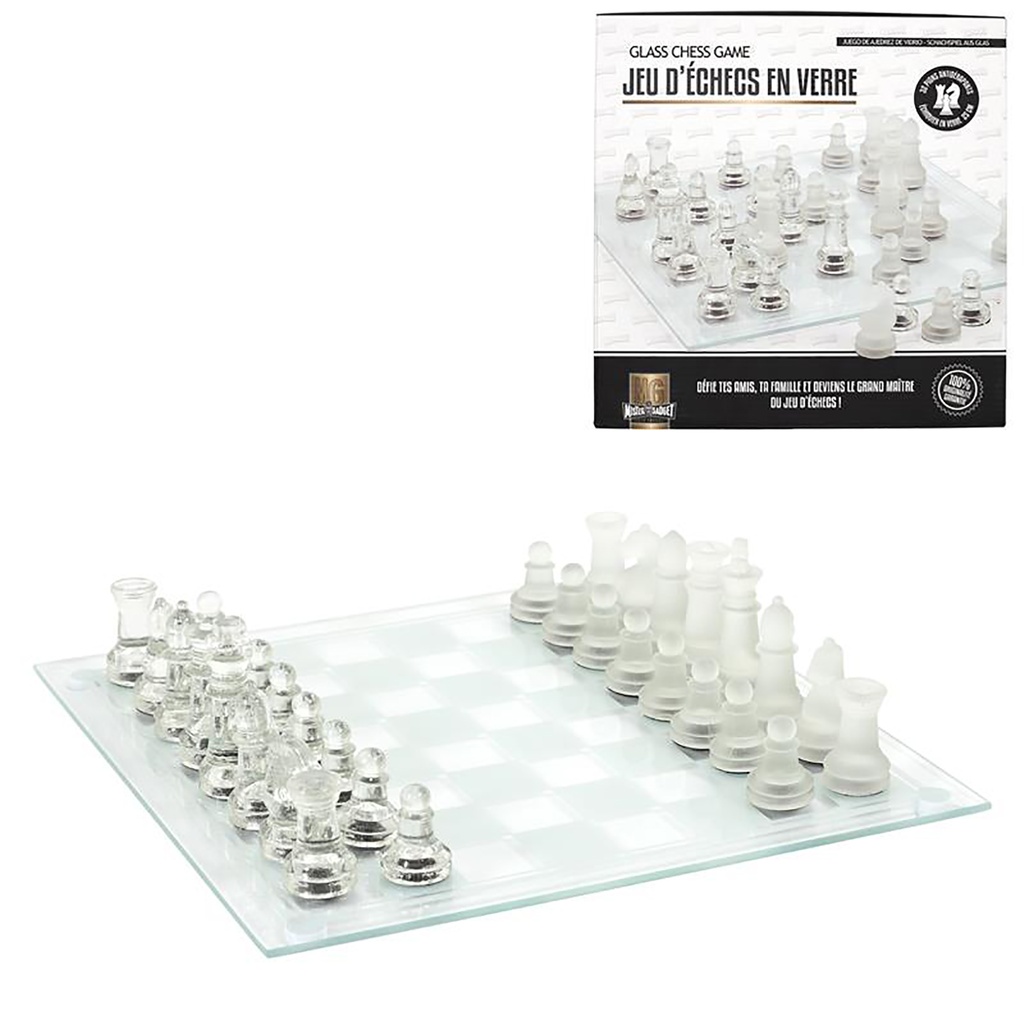 JEU D'ECHECS EN VERRE 25 X 25   MG3328  