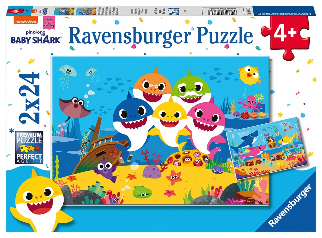 PUZZLES 2X24P BABY SHARK & SA FAMILLE  51243  