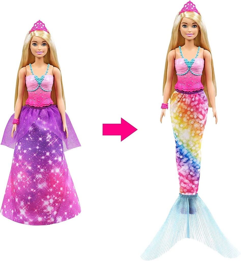 BARBIE TRANSFORMATION PRINCESSE SIRÈNE GTF92