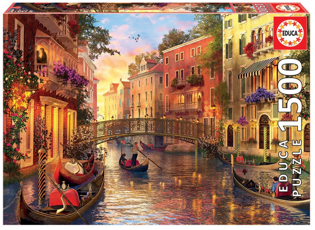 PUZZLE 1500P COUCHER SOLEIL VENISE 17124