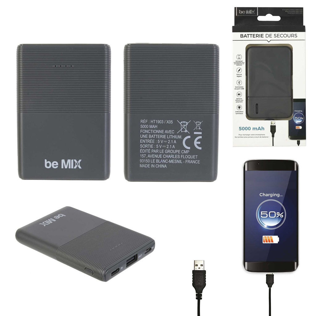 [2221177CMP] BATTERIE DE SECOURS 5000 MAH ht1903