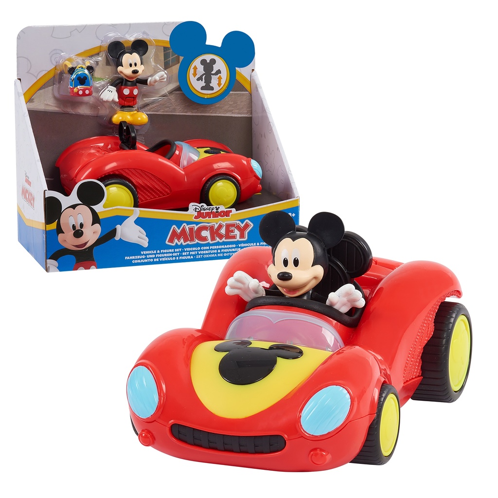 Mickey – Véhicule & Figurine 7,5 cm articulée - Asst MCC06 