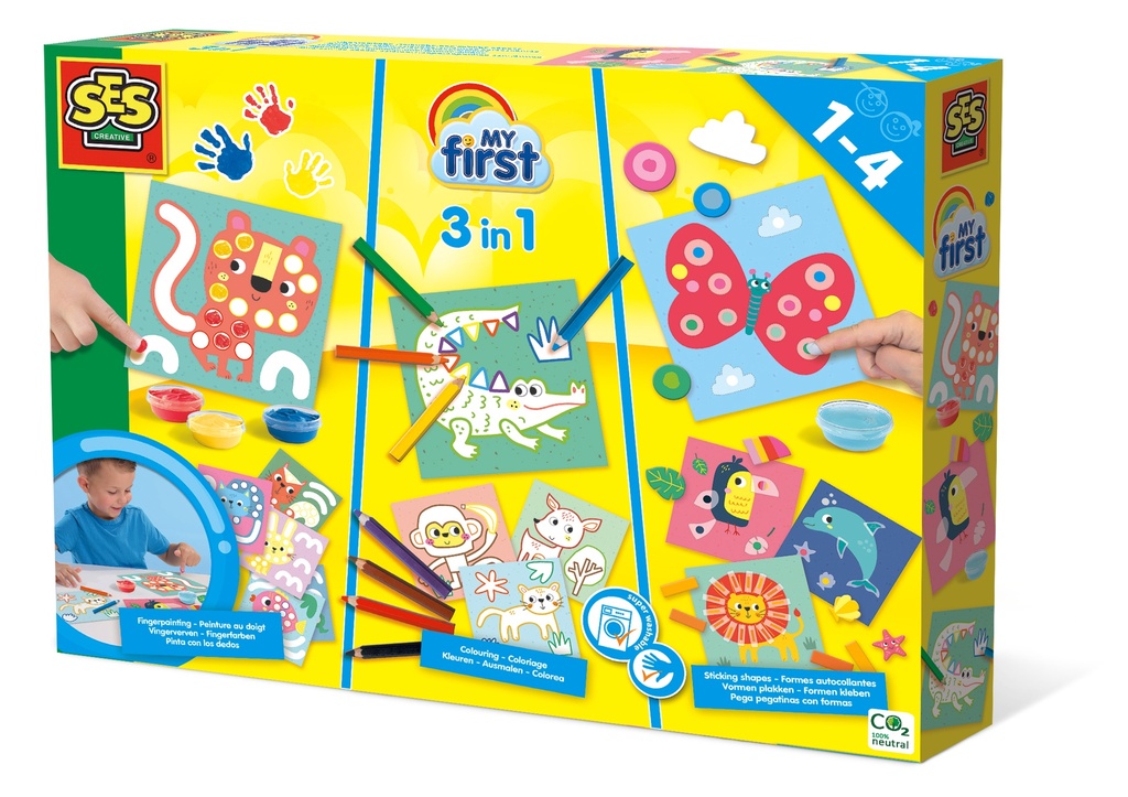 [222729SES] My first - 3 en 1 Peinture au doigt, coloriage et formes aut 14489