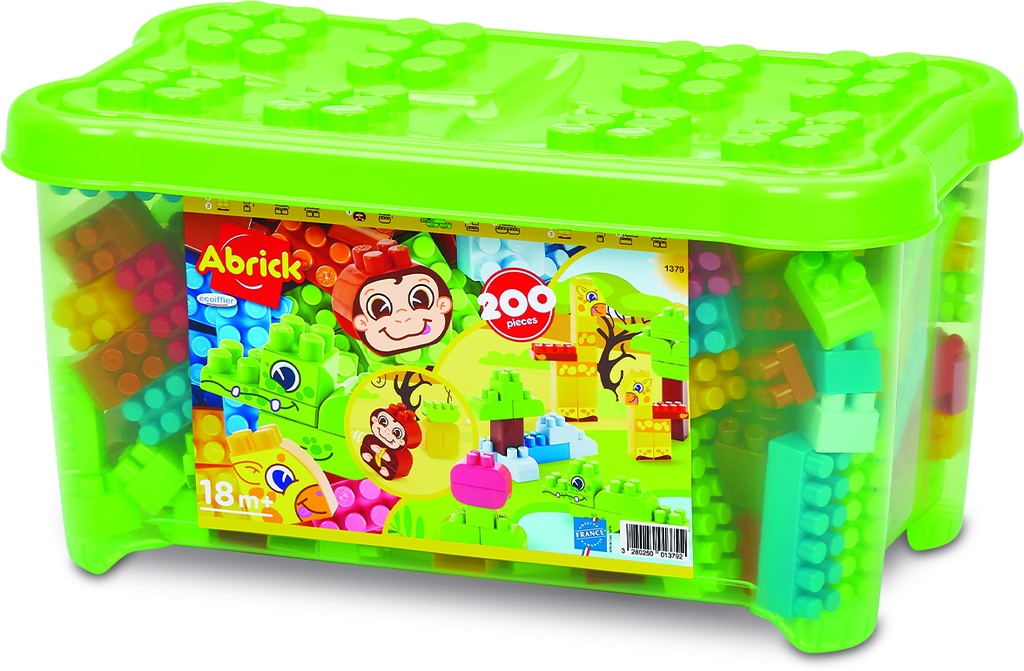 COFFRE JUNGLE 200 PIECES ABRICK 1379 j24 SAJOU