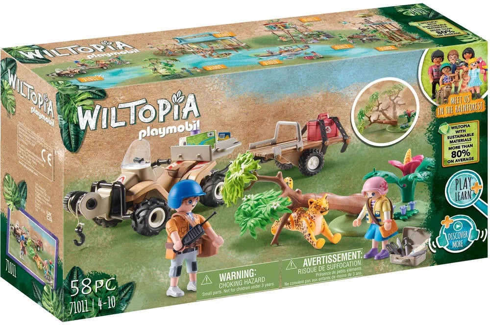 QUAD DE SECOURS POUR ANIMAUX 71011  J23 playmobil