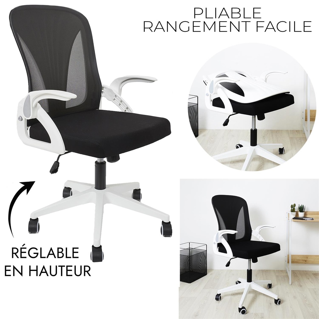 FAUTEUIL DE BUREAU RABATTABLE HD7551
