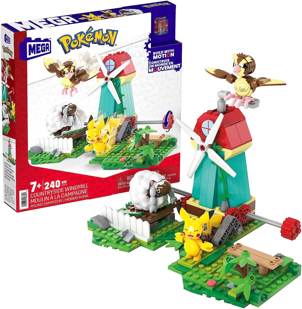 MEGABLOCK POKEMON MATTEL MOULIN A LA CAMPAGNE HKT21  J23