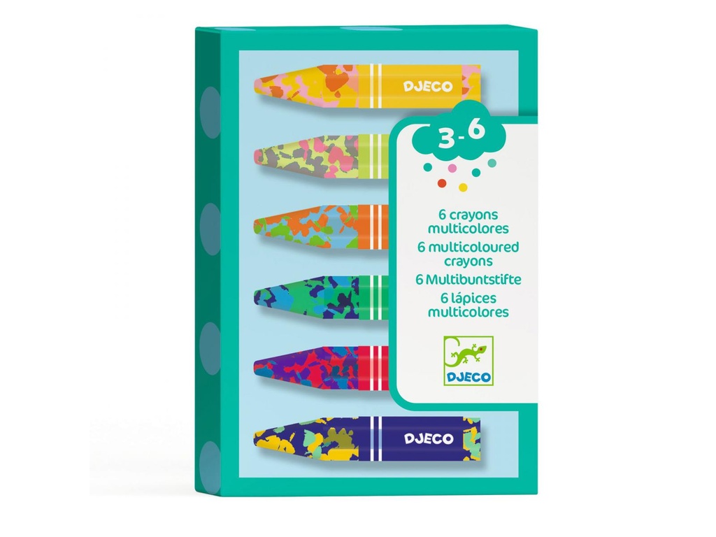 6 CRAYONS MULTICOULEURS DJ09006