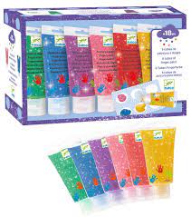 6 TUBES DE PEINTURES A DOIGTS DJECO DJ09017