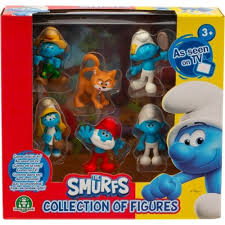 COFFRET 6 FIGURINES SCHTROUMPFS 5.5CM    PUF14    J24 SAJOU