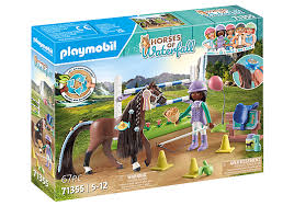 ZOE & BLAZE AVEC PARCOURS OBSTACLES    71355  J24   PLAYMOBIL