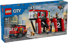 LA CASERNE ET LE CAMION DE POMPIERS lego 60414 J26 LEGO