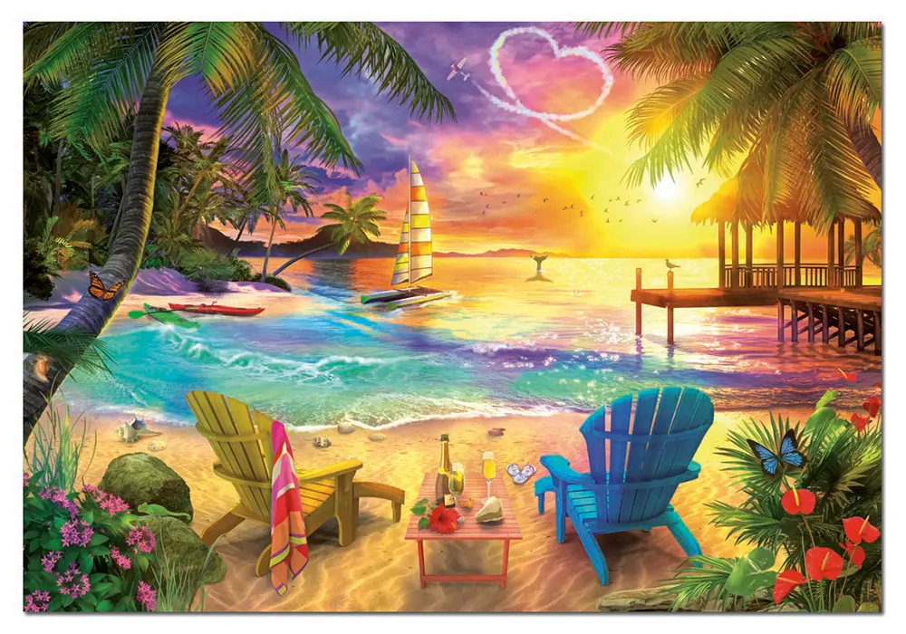 [EDU20255] PUZZLE 1000P PLAGE D AMOUR 20255