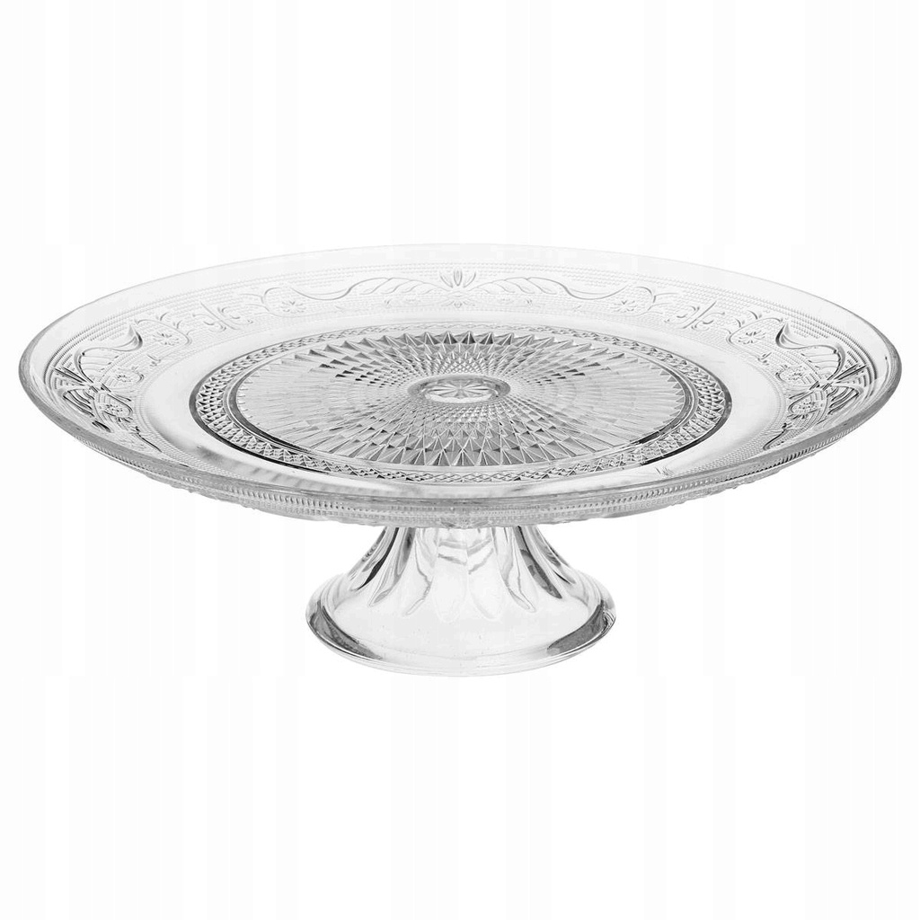 Patera Na Ciasta Szklana Okrągła We 29x9 Cm 125366