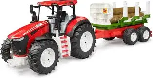 [226859BRU] Tracteur ROADMAX avec remorque forestière et 3 troncs 3453  J26 bruder
