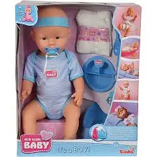 NBB Poupon Bleu 43Cm Boit Fait Pipi 105030044  J25