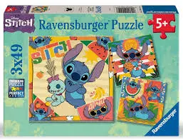 Puzzles 3x49 p  Aloha ! / Disney Stitch  41146  J25