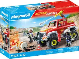 [225794PLA] Véhicule de pompiers avec bidon  enflammé 71824  J25