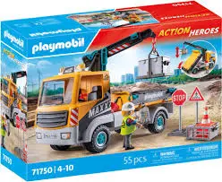Camion grue avec ouvrier & accessoires 71750  J25