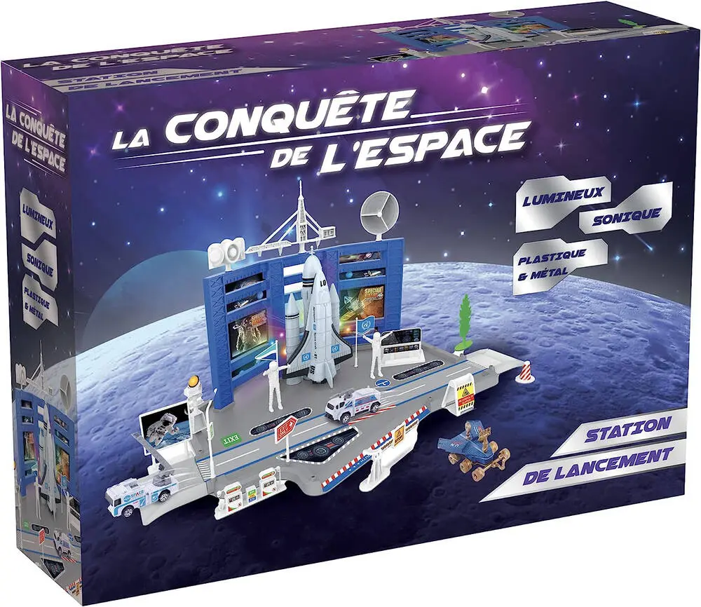 [225883MGM] BTE/STATION LANCEMENT NAVETTE ESPACE AVEC 1 VEHICULE METAL  090510  J25