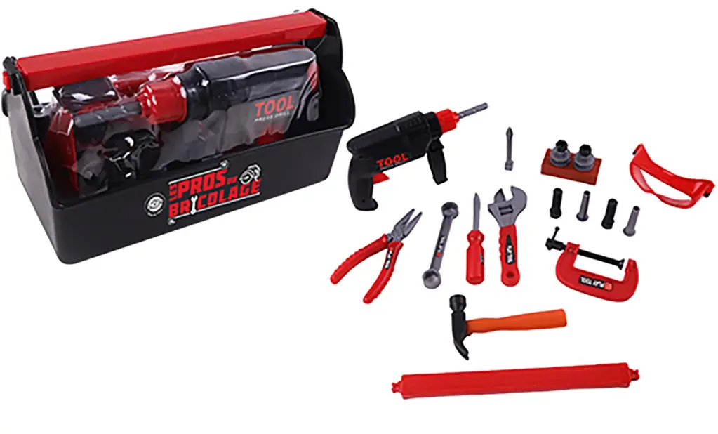 MALLETTE OUTILS 16 PIECES - PERCEUSE  MARTEAU  092207  J25