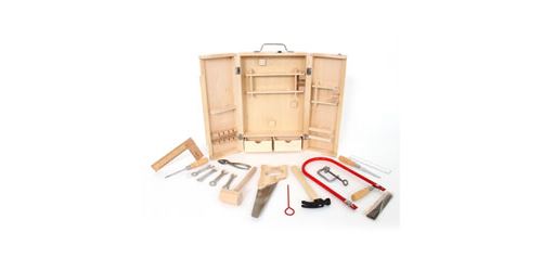 [225896MGM] ARMOIRE OUTILS EN BOIS FSC AVEC DE VRAIS OUTILS  - 25 PIECES 098927  J25
