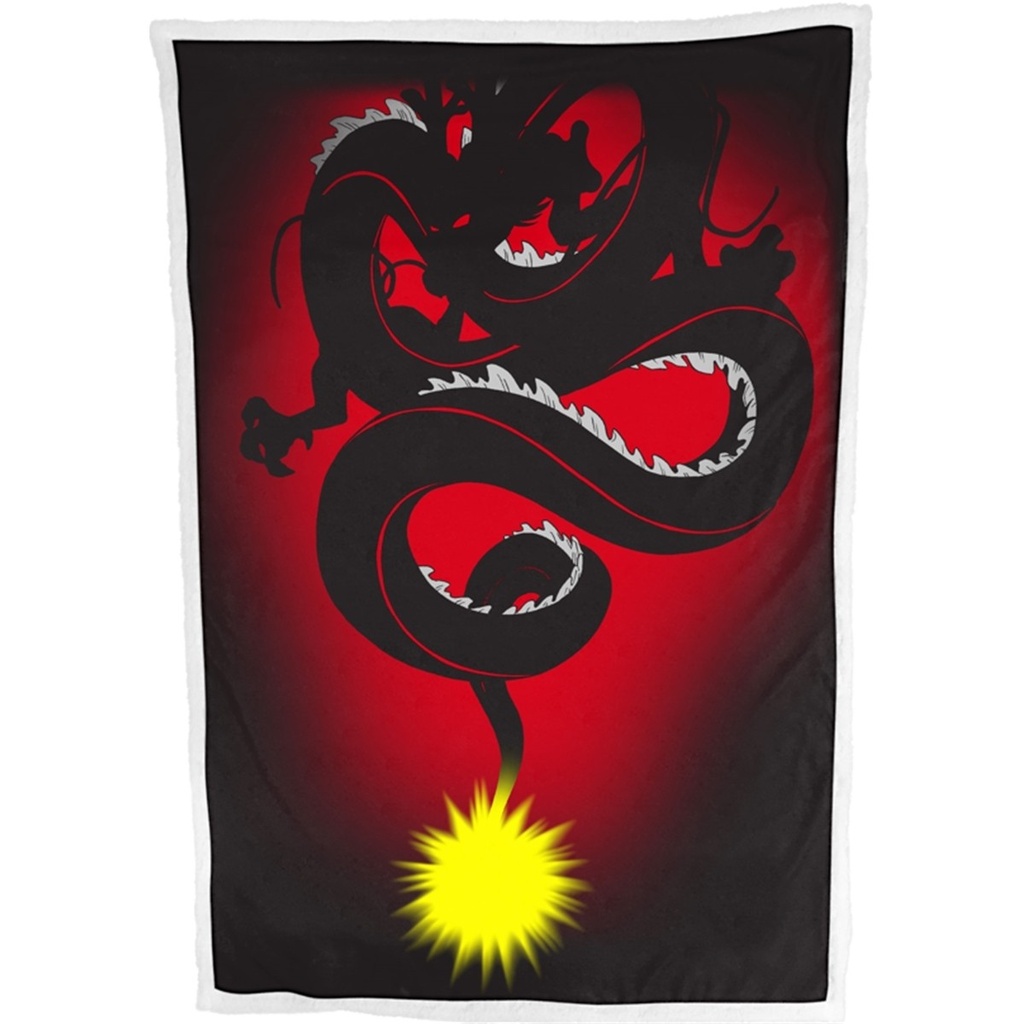 DRAGON BALL PLAID SHERPA SHENRON RED 672HOM082  J25
