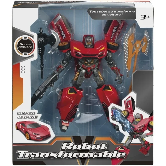 A2502304 ROBOT TRANSF SON LUM 20CM ASS4 J25 SAJOU