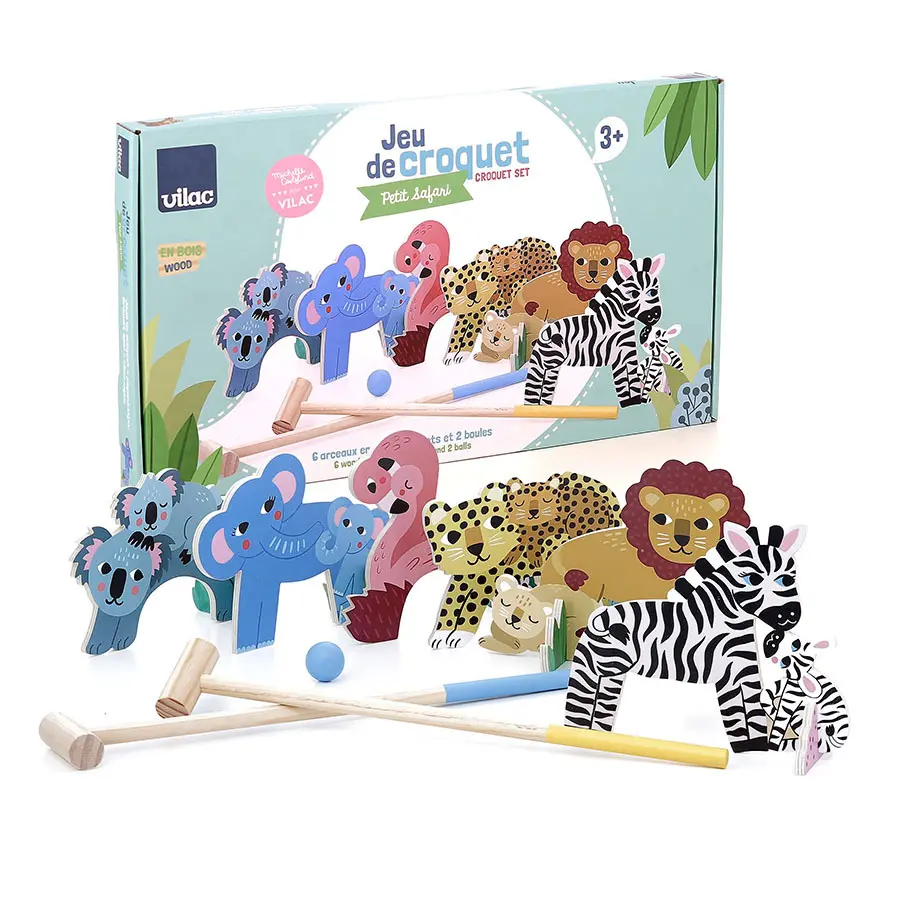A2504408 JEU CROQUET PETIT SAFARI-MICHELLE CARLSLUND J25 SAJOU