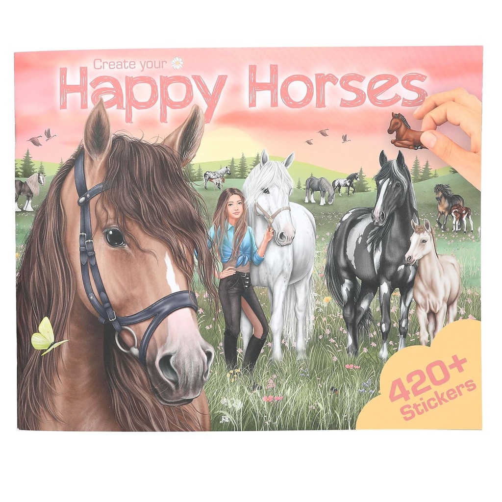 [DEP13586] Create Your Happy Horses LIVRE A COLORIER 13586
