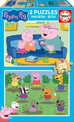 PEPPA PIG PUZZLE 2X25 PIECES BOIS 20324