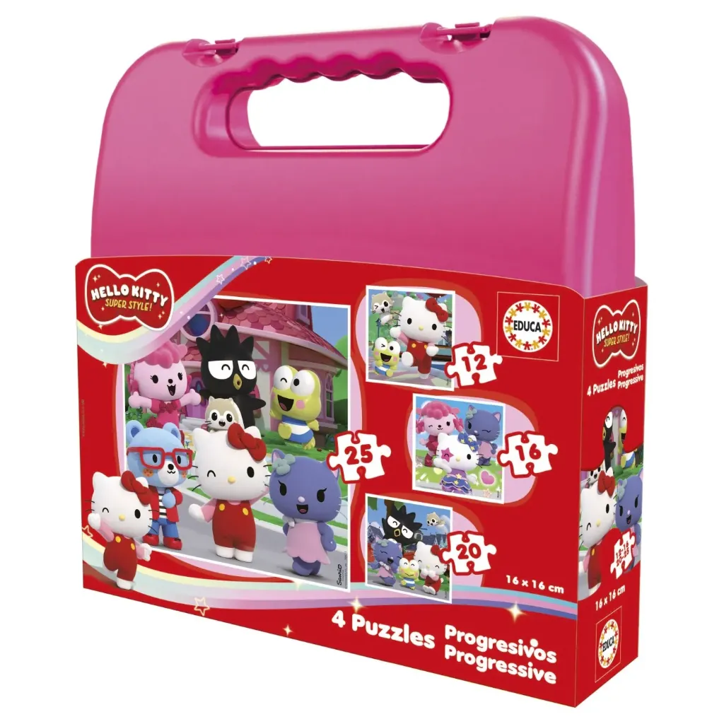 Malette Puzzles Progréssifs Hello Kitty Superstyle 12+16+20+25 20511