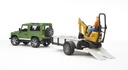 LAND ROVER AVEC REMORQUE 02593  J26 bruder