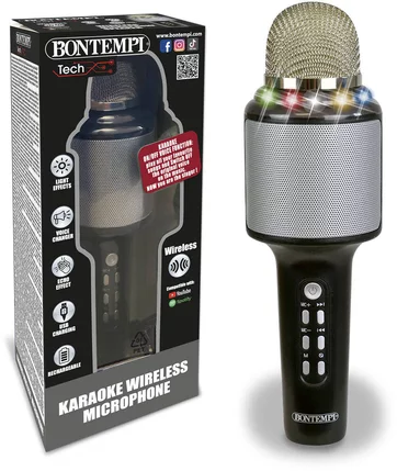 microphone sans fil karaoke 485010 j26 sajou bontempi