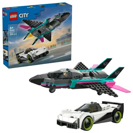 LEGO CITY - LE JET CONTRE LA VOITURE 60489 J26 SAJOU