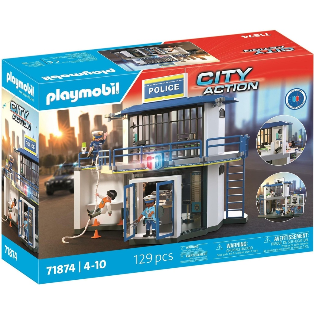 POSTE DE POLICE AVEC SALLE 71874 J26 SAJOU PLAYMOBIL