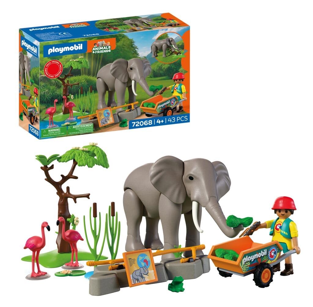 [226794PLA] ELEPHANTS ET SOIGNEUR ANIMALIER J26 playmobil