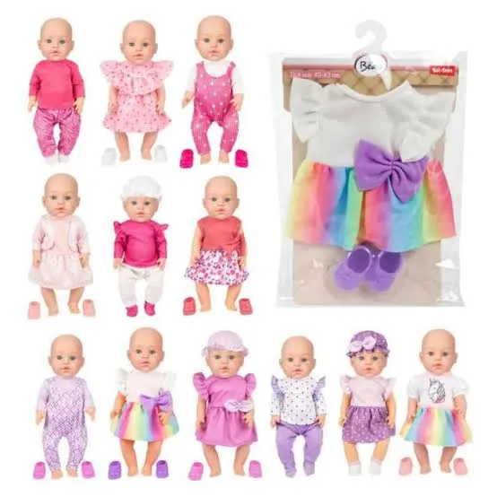 TENUES POUR POUPEE BEBE ASSORTIE 40-43CM