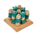 Jeu - Mister Gadget - Tic Tac Toe 3d En Bois - Design - Vert MG3460