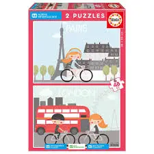 [EDU17726] PUZZLE 2*48P SOS VILLAGE 17726