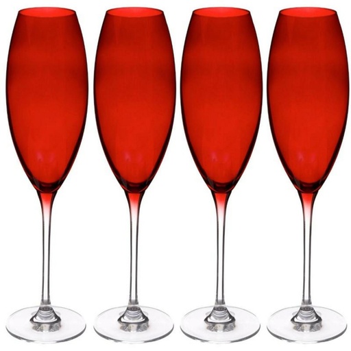 [JJA140676] COFFRET 4 FLUTES ROUGE NERA 140676