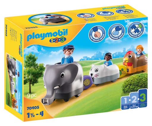 [221275PLA] TRAIN DES ANIMAUX 1 2 3   70405   playmobil