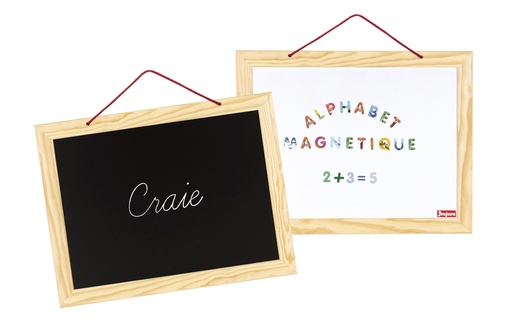 [221340JEU] ARDOISE EN BOIS - ABC et CHIFFRES - 58 X 45  8790  