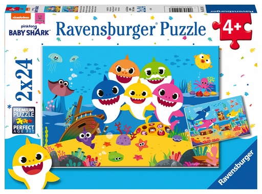 [2211062RAV] PUZZLES 2X24P BABY SHARK & SA FAMILLE  51243  
