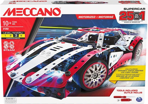 [224844SPI] MECCANO - SUPERCAR - 25 MODELES MOTORISES 6062054  j24