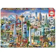 [EDU17670] PUZZLE 1500P 17670 SYMBOLE AMERIQUE