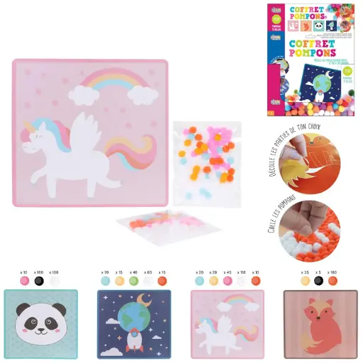 [CMP4092] JEU EDUCATIF POMPONS A COLLER EC4092 